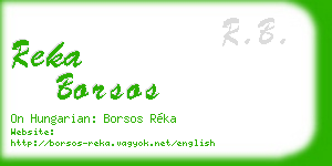 reka borsos business card